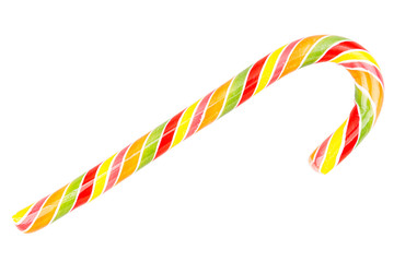 Tasty colorful striped candy cane