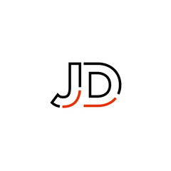 Letter JD logo icon design template elements