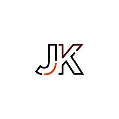 Letter JK logo icon design template elements