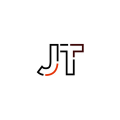 Letter JT logo icon design template elements