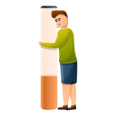 Smoking addiction icon. Cartoon of smoking addiction vector icon for web design isolated on white background