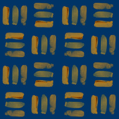 Watercolor hand painted abstract geometric seamless pattern - wallpaper, wrapping paper