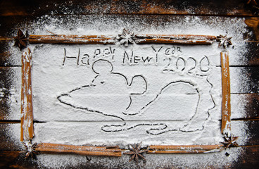 Christmas decor cinnamon star anise powdered sugar year of the rat