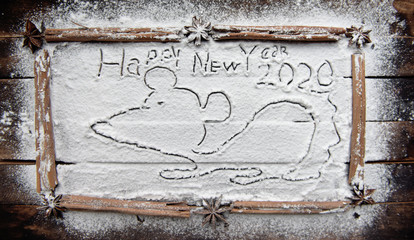 Christmas decor cinnamon star anise powdered sugar year of the rat