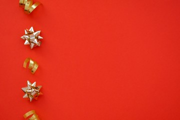 christmas background with red stars and snowflakes