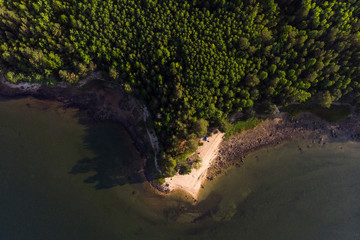 Top view on the coast of Lake Baikal