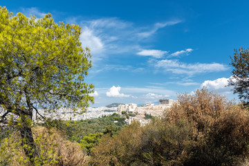 View of central Athens, best view of the Acropolis, capital of the ancient world, Greece