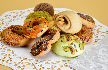 cookies and bakery products on the table