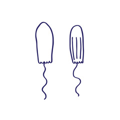 tampon doodle icon, vector illustration