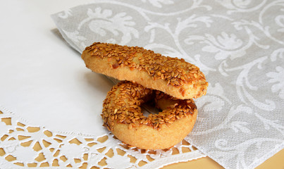 cookies and bakery products on the table