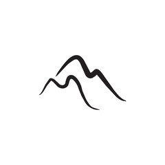 Mountain icon logo design template