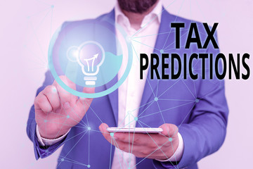 Writing note showing Tax Refund. Business concept for refund on tax when the tax liability is less...