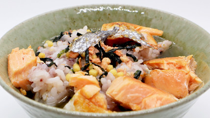 Japanese Salmon Rice Bowl, Sake Ochazuke