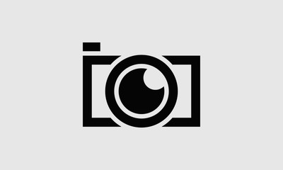 Camera Icon Logo Flat Design. Outline Camera Design for Logo,Icon, App.
