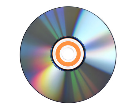 Compact Disc Isolated On A White Background