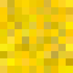 Seamless pattern. Geometrical square background. Yellow colors. Pixel art style. Vector tile. Abstract illustration.