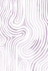 Light lilac abstract striped watercolor background. Raster hand painted illustration.