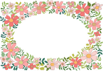 Fototapeta premium 花 線描き5