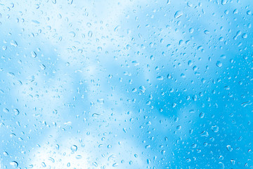 Water drops on glass or rain drop