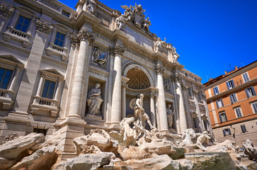 Fototapeta na wymiar Trevi Fountain Piazza di Trevi Rome Italy