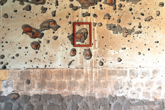 Bullet hole frame, Beslan School No .1