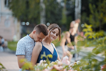 young couple in the park