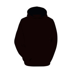 Hoodie brown realistic vector illustration isolated