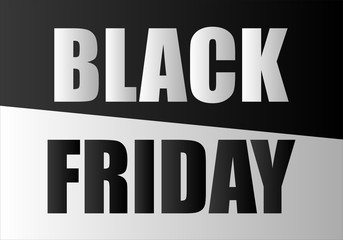 Cartel negro y blanco del black friday.