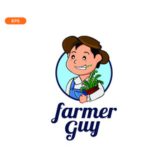 Farmer Boy Illustration design. Vector illustration design, farmer Illustration