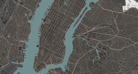 Detailed map of New York City, USA