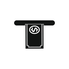 vector icon with dollar coming out of ATM