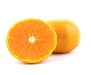 Fresh navel oranges isolated on white background. Save with clipping path.