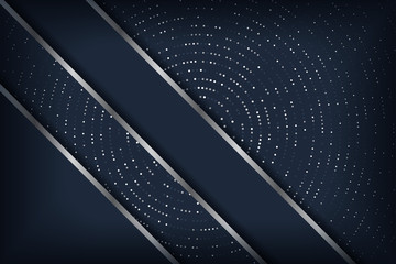 Abstract 3D background with a combination of luminous dots in 3D style. Graphic design element.