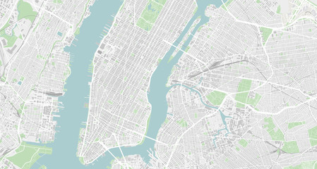 Detailed map of New York City, USA