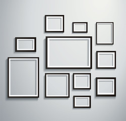 square isolated picture frame on wall vector illustration EPS10