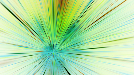 Obraz premium Abstract background with colorful blue and green lines. Digital fractal art. 3d rendering.