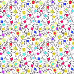 Obraz premium seamless pattern with christmas lights
