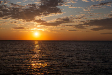 Fototapeta premium sunset and sea