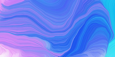 Fototapeta na wymiar curved lines background or backdrop with royal blue, plum and medium purple colors. fantasy abstract art
