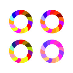 Abstract colorful circle logo. Letter O Logo Design, Modern Creative O, abstract vector, Font Logo - Vector
