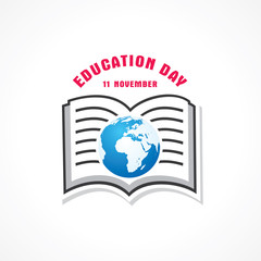 Illustration for education day greeting