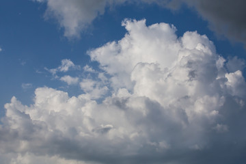 The sky with white clouds background.