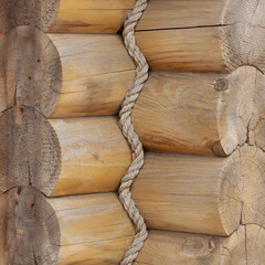 The rope on log wal corner