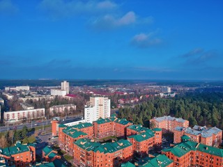 Obraz premium Aerial view of Minsk, Belarus