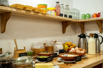Breakfast in the slovenia mountains