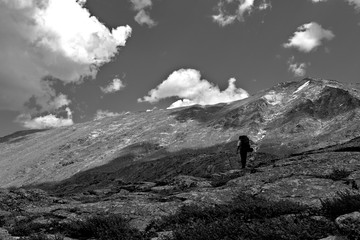 clouds in mountains