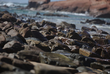 NB__8993 Colourful stones on rock beach in the Algarve
