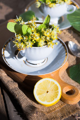 healthy herbal linden tea