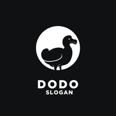 dodo bird logo black spot circle icon design vector © Alpha Factory Std