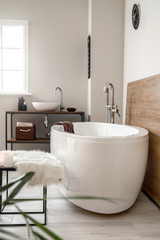 Interior of modern comfortable bathroom